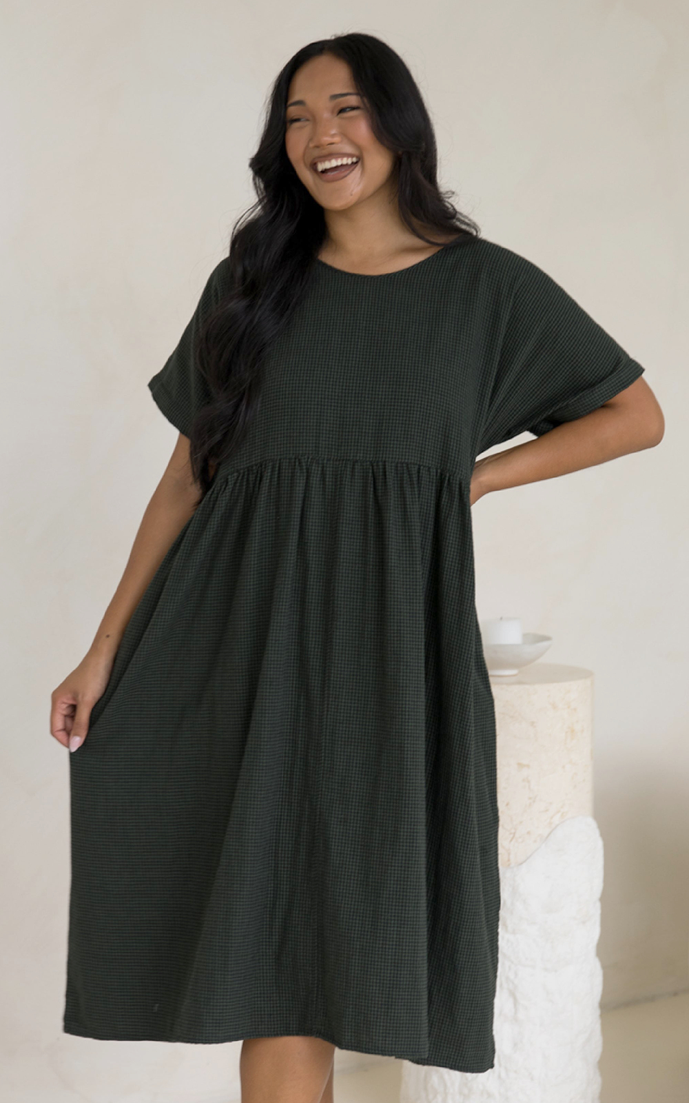 Darcy Dress – Zebrano | Designer Clothing NZ