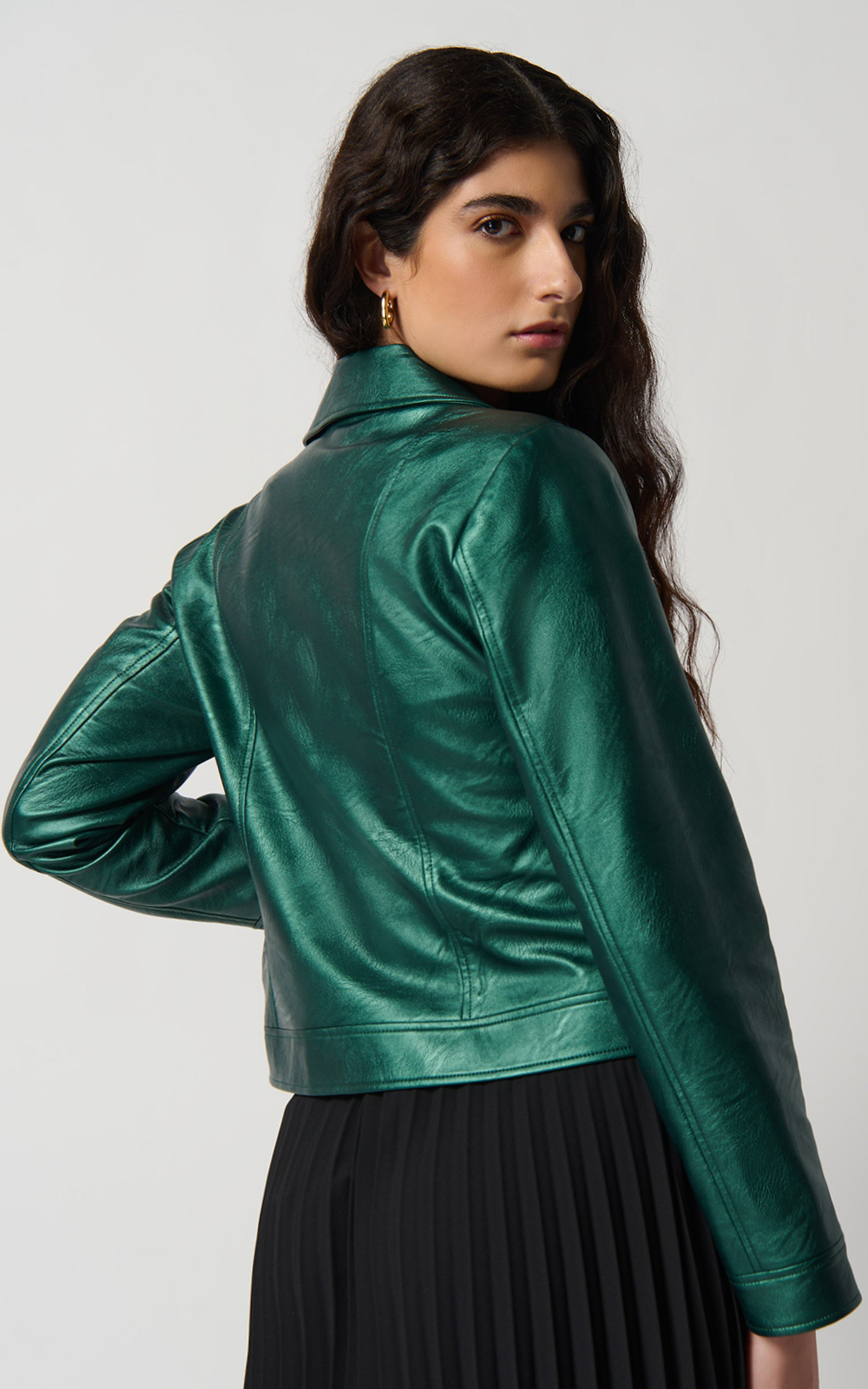 Teal Padded Biker FauxnLeather Jacket-Victoria S hotsell