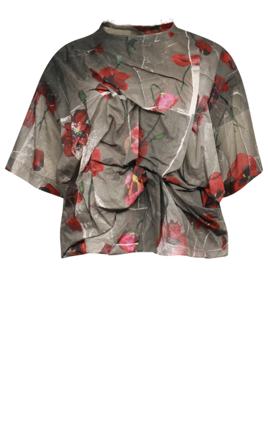 Ciudad Top In Voile Cotton Print product photo.