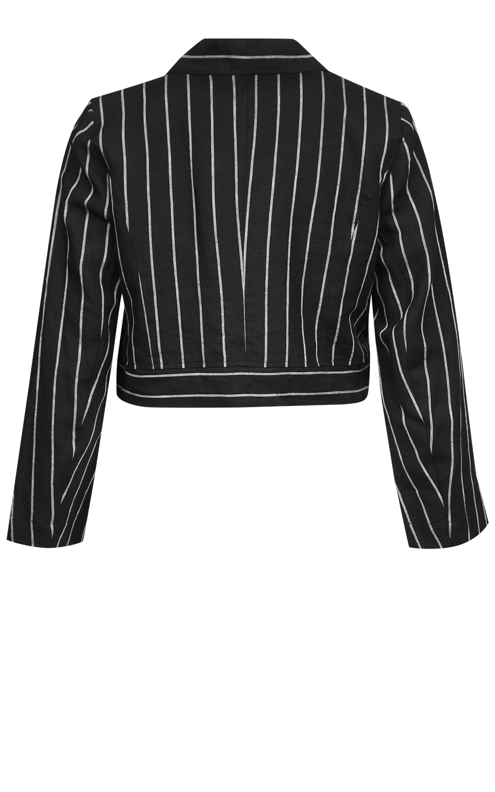 Pinstripe Cropped Jacket – Zebrano | Designer Clothing NZ