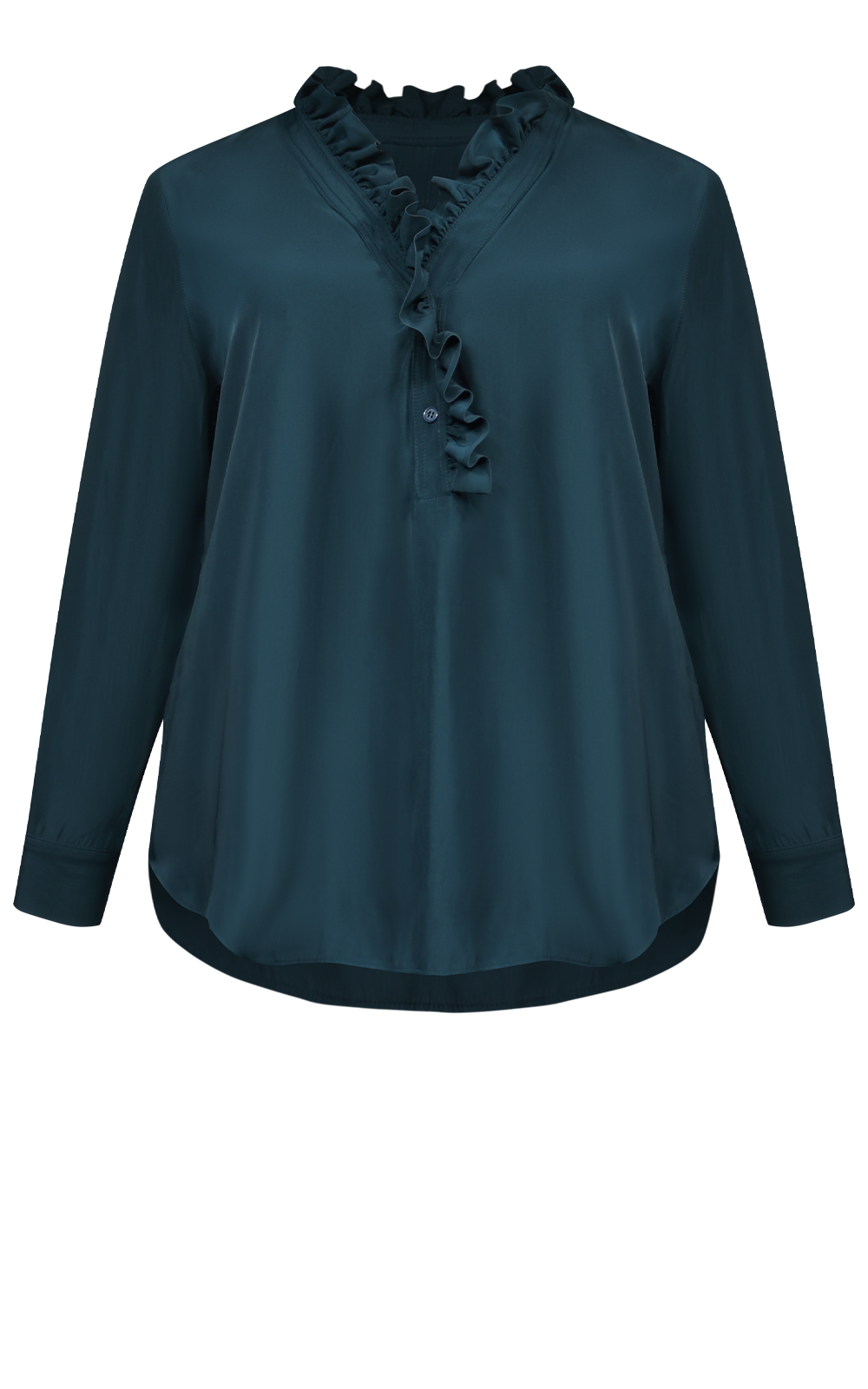 Frill Neck Blouse – Zebrano | Designer Clothing NZ