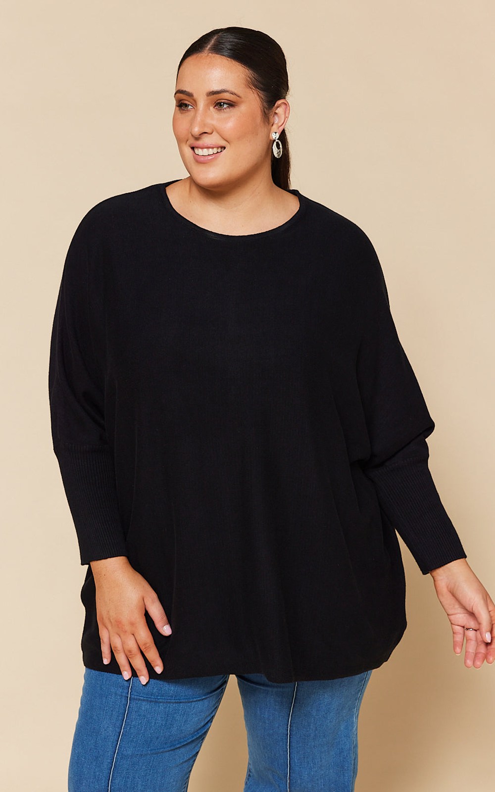 Mia Oversized Jumper – Zebrano | Designer Clothing NZ