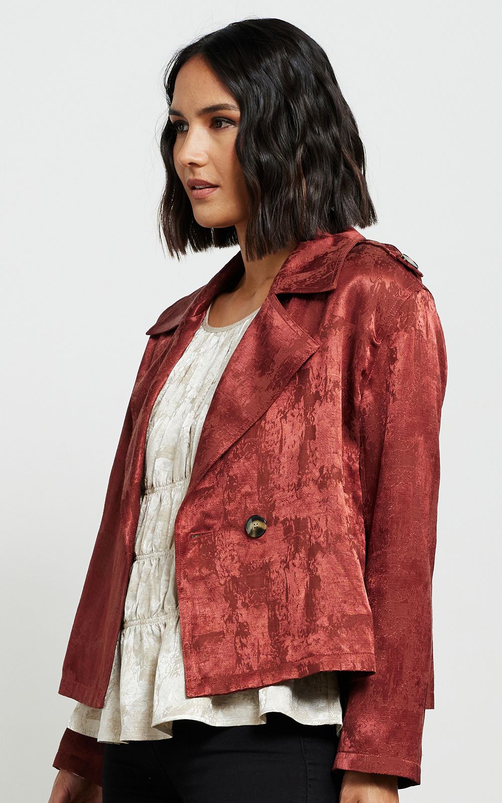 Dylan Jacket In Jacquard – Zebrano | Designer Clothing NZ