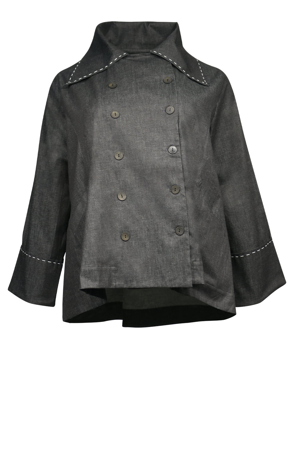 Denim Swing Coat Zebrano Designer Clothing NZ