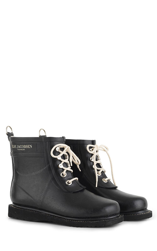 Lace Up Rubber Boots W Lining Zebrano Designer Clothing NZ