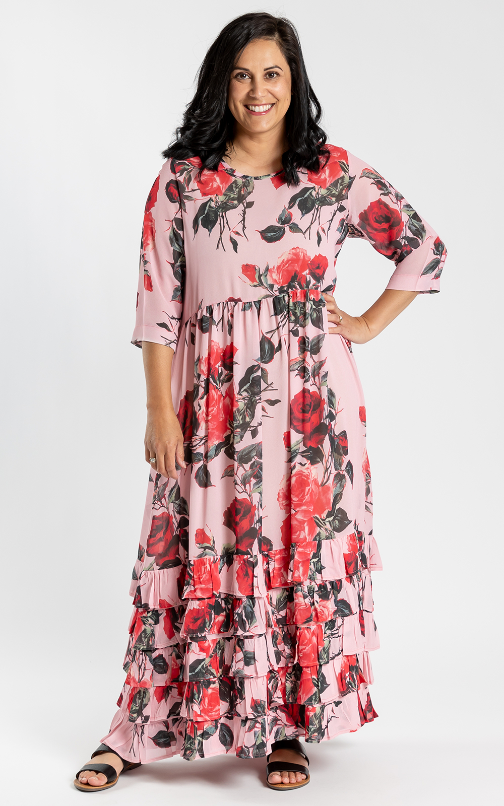 Borderline Dress Rose Zebrano Designer Clothing NZ